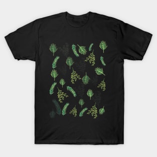 Red Festive Leaf Design for Christmas and Seasonal Holidays T-Shirt